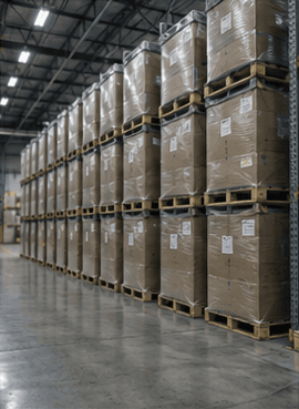 Resin distribution warehouse